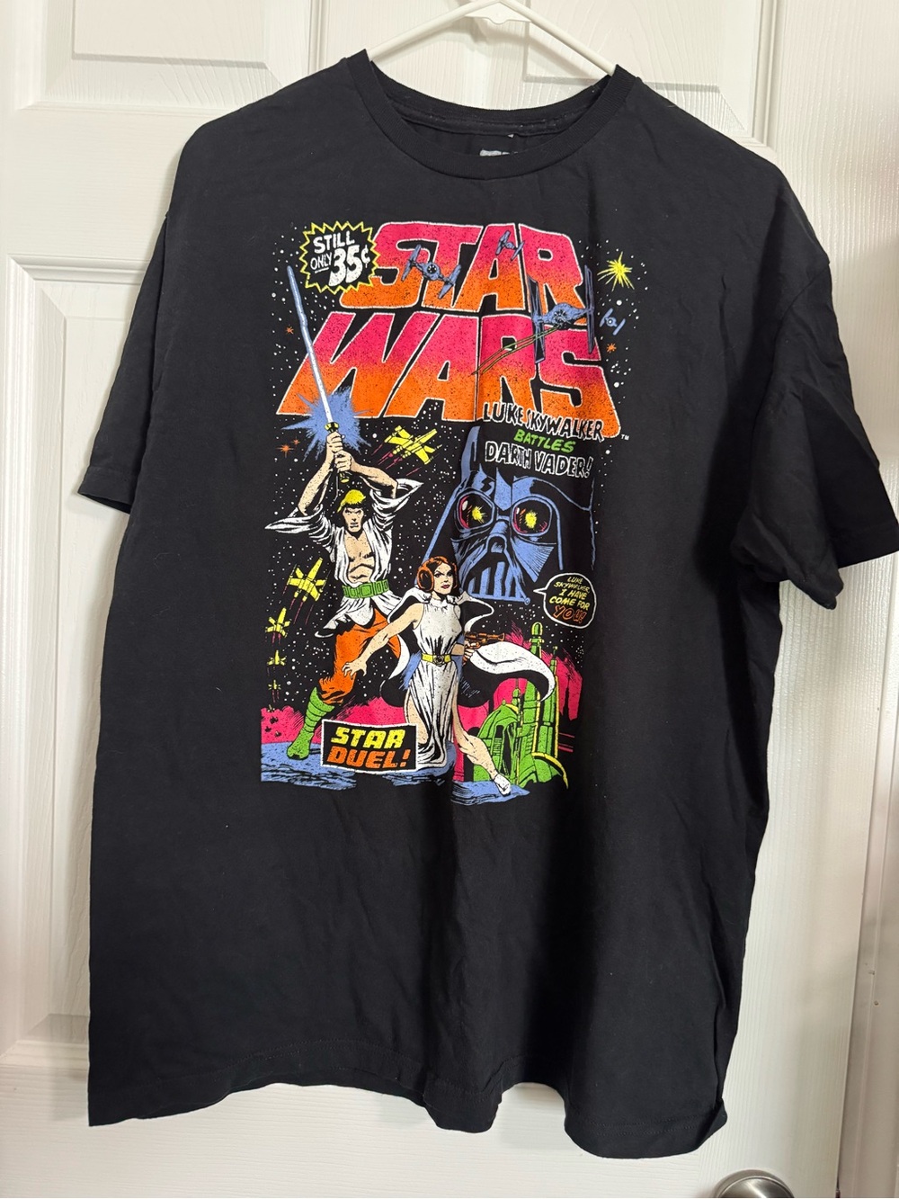 Star Wars Black Graphic Tee with White Print